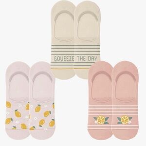 NWT Karma Squeeze the Day🍋No-Show Sock Trio
